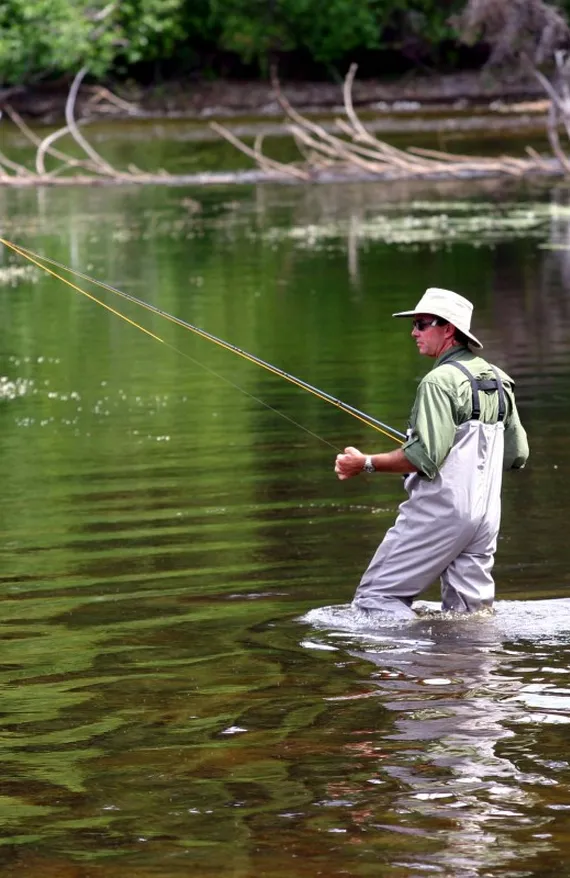 Remote river fly fishing during the River Outpost Safari